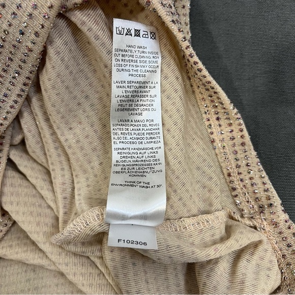 ASOS Mini Skirt Gold Skin toned glitter mini skirt size 6 - Picture 6 of 7